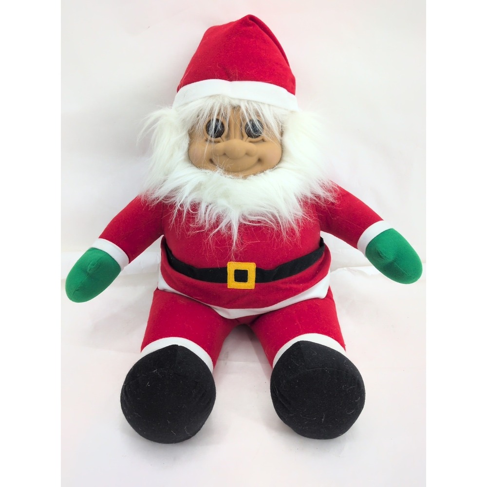 VTG Christmas Russ Troll JUMBO Santa Elf Plush Doll 25"  RARE